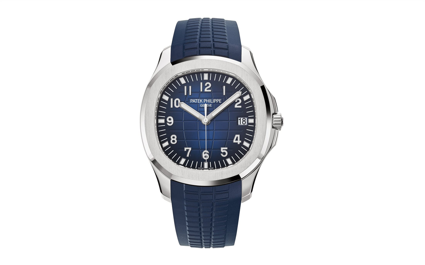Patek Philippe, Aquanaut 5168G-001 (Blue Dial) Rubber Strap