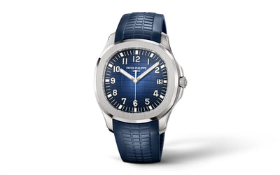 Patek Philippe, Aquanaut 5168G-001 (Blue Dial) Rubber Strap