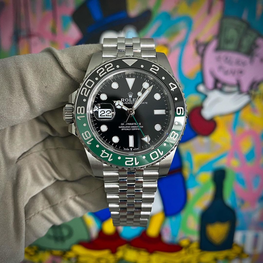 Rolex GMT Master 2 - Sprite Green and Black Bezel  (Super Clone)